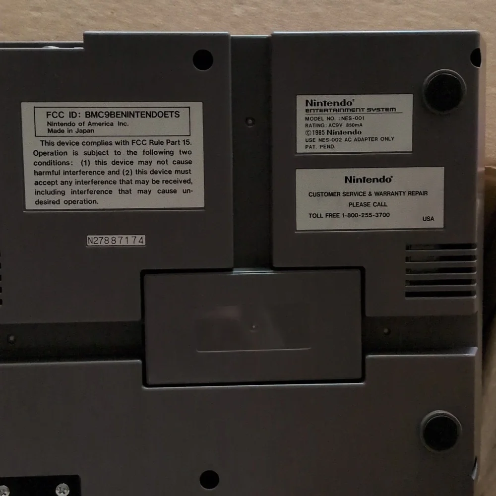 Nintendo Entertainment System in Gray and Black